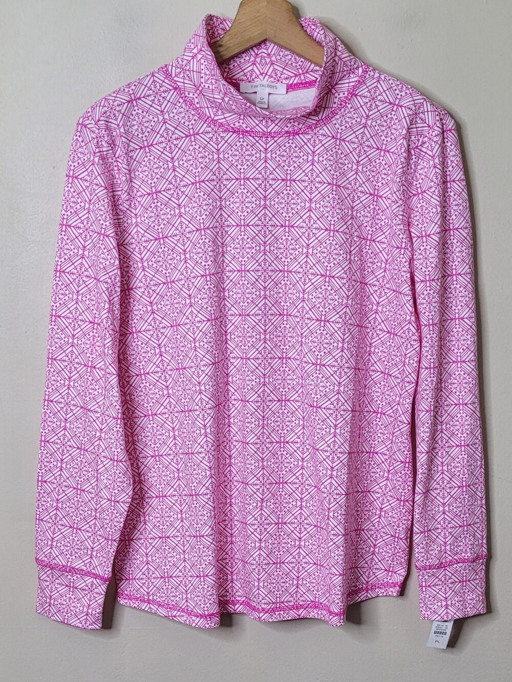 NWT T By Talbots Long Sleeve Snowflake Top LP - Picture 2 of 8